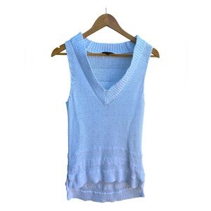 Rag & Bone cotton blend Dina White Shell Knit Tunic Sweater  Size Medium